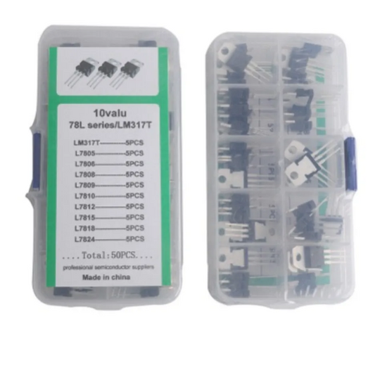 50 PCS Three Terminal Fixed Voltage Regulators