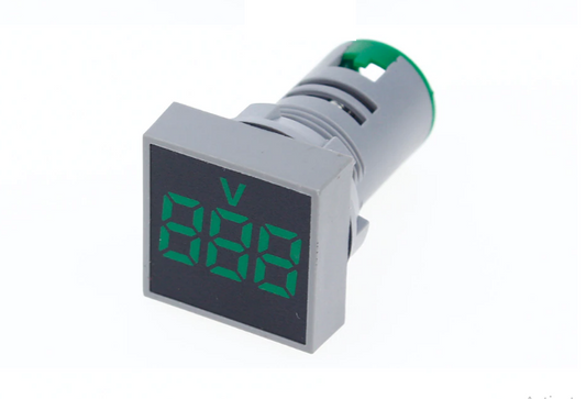 20-500V AC Digital Display Voltmeter with LED Indicator Lamp Square (Green)