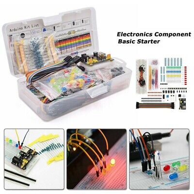 Electronics Basic Component Starter Kit With Breadboard Power Supply Jumper Wires Resistor