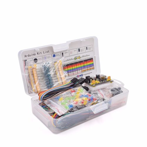 Electronics Basic Component Starter Kit With Breadboard Power Supply Jumper Wires Resistor